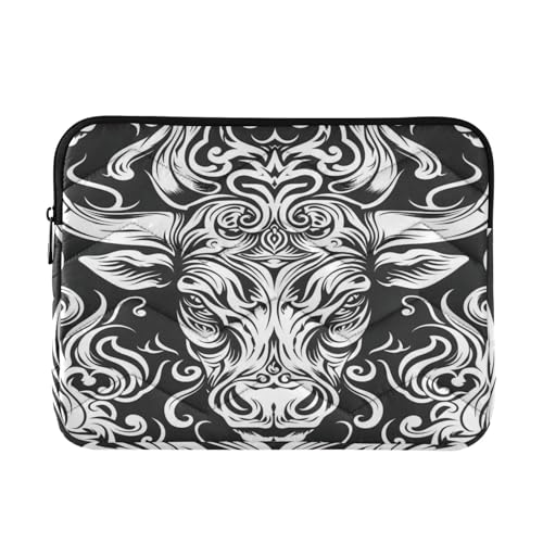 Funda para laptop 13-14 pulg patrón vaca impermeable