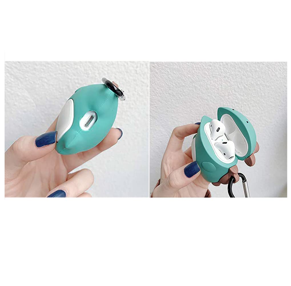 AirPods本体 透明ケース付き ワニイラスト AirPods本体 透明