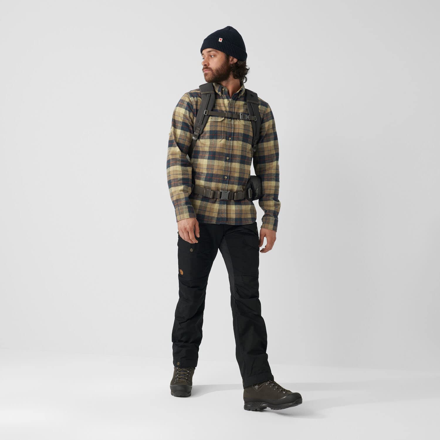 Fjällräven Męska koszula Singi Heavy Flannel M, Black/Deep Forest, XXL, czarny/głęboki las, XXL