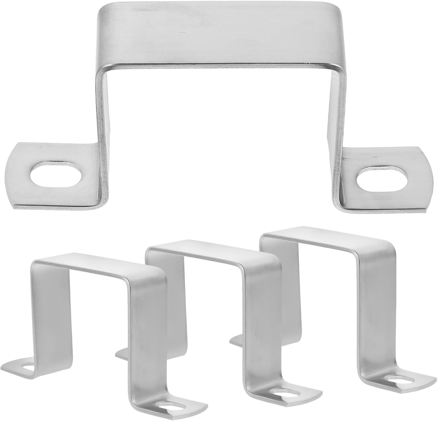 Niltracy Multicolor Totority 4Pcs 2X2 Inch Square Tube Clamp Bracket, U-Shaped Support Clamp For 2-Inch Pipes, Heavy-Duty Hanger For Secure Mounting