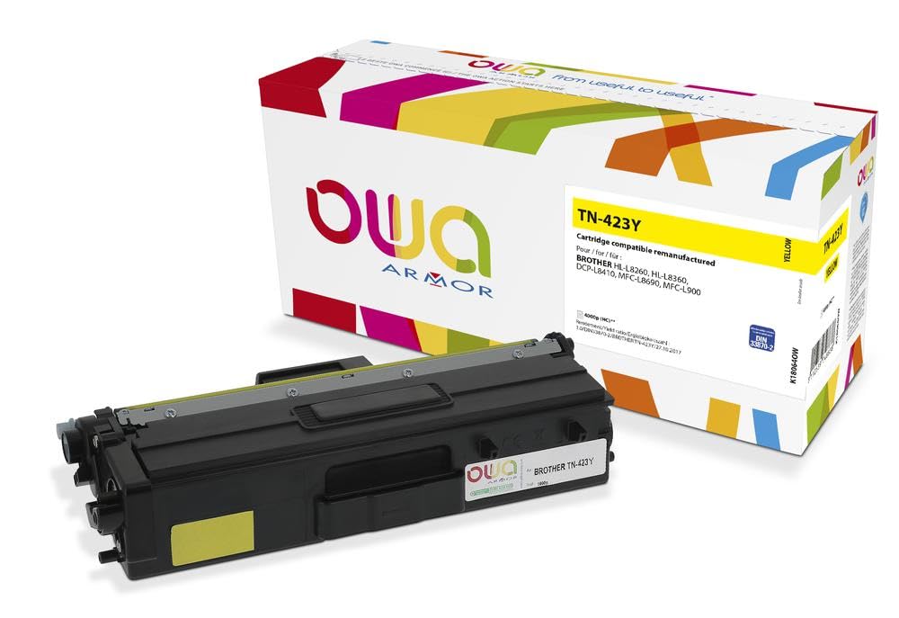Cartuchos de tinta marca ARMOR modelo ARMOR OWA Laser para BROTHER TN423Y Toner kit Yellow