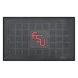 FANMATS 11355 Florida State Seminoles Heavy Duty Vinyl Medallion Outdoor Door Mat - 19.5in. x 31in.