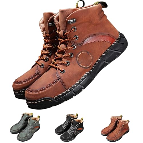 Vilobel Mens Work Boots, Vilobel Mens Slip on Shoes, Orthopedic Boots Waterproof Lightweight Absorption
