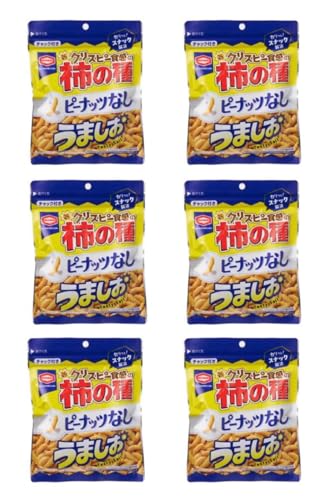 【まとめ買い】亀田の柿の種 ピーナッツなし うましお 6個