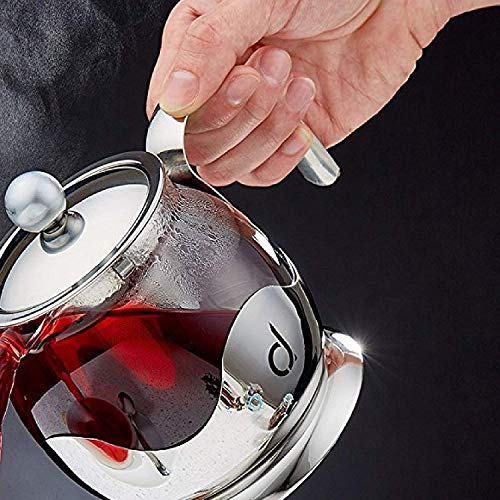 Andrew James - Teiera in vetro con infusore, 750