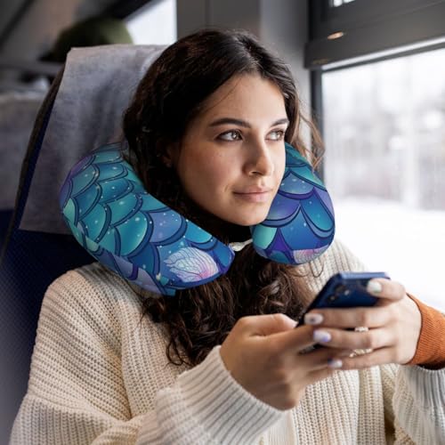 Almohada de espuma viscoelástica ergonómica para viaje miniatura 5