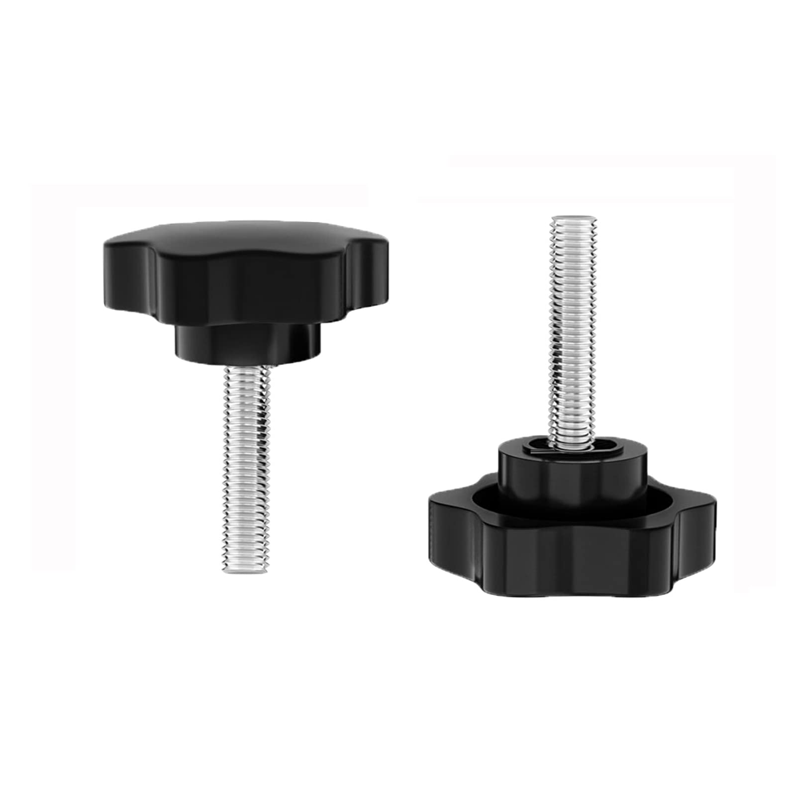 WAFJAMF 10 PCS M4 x 20mm Male Thread Star Hand Knob, Clamping Hex Shaped Grips Knob Handle Tightening Screw