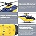Hylukon F06 Remote Control Helicopter, 6-Axis Gyro RC Helicopter with Brushless Motors, Altitude Hold, Optical Flow Positioning Function and LED Lights, 2.4GHz Mini Aircraft Toy for Kids Adults