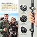 Hiker Hunger Carbon Fiber Trekking Poles | Collapsible Walking Sticks for Travel | Walking Poles for Women | Hiking Poles for Men | Hiking Sticks | Walking Stick - 3k Black & Green Cork