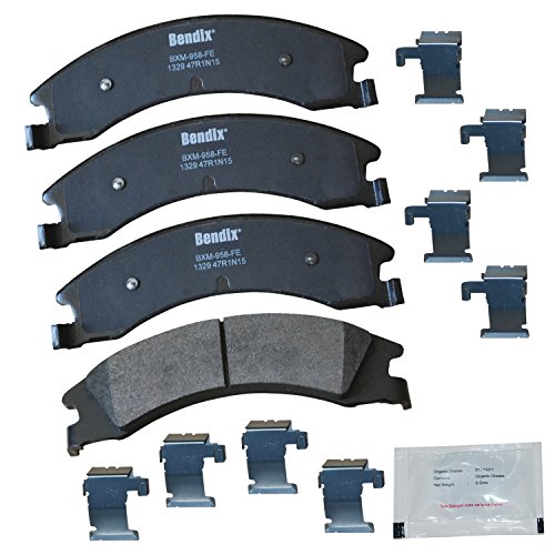 Image of Bendix Priority1 CFM1329 Semi-Metallic Rear Brake Pads for Select Models Ford E-150, E-150 Econoline, E-250, E-350 Super Duty, E-450 Econoline Van, Wagon