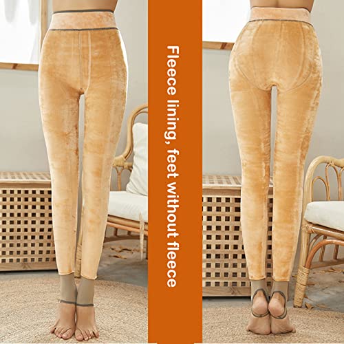 Image of Blostirno Women's Fleece Lined Tights Thermal Pantyhose Leggings Opaque Winter Warm Thick Stockings Tights