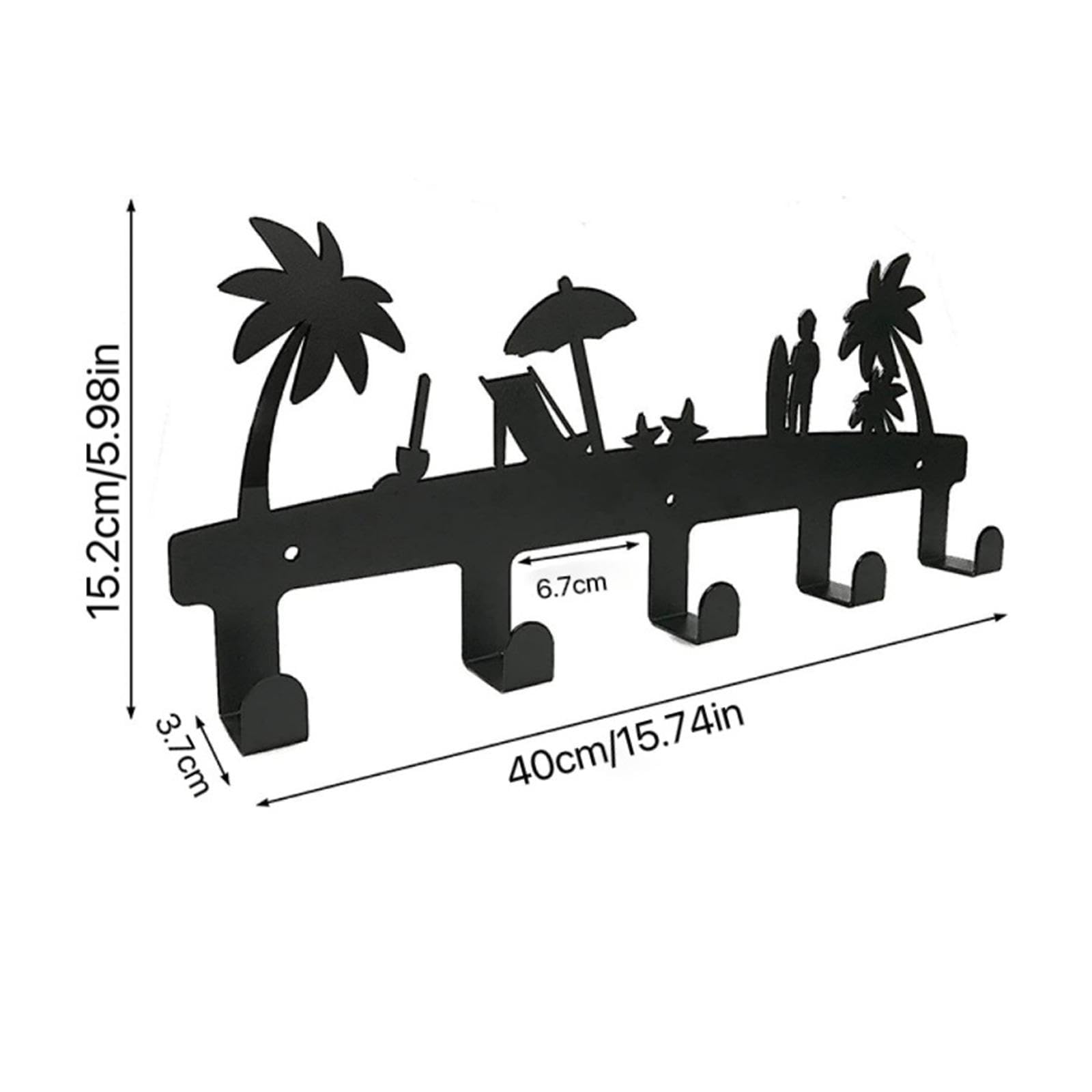 Portachiavi Parete Ferro 5 Ganci Decorazione