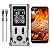 Wireless Meat Thermometer, 800FT Bluetooth Cooking Thermometer, 2 Ultra-Thin Probes, LCD Display, Digital Food Thermometer for Grill, BBQ, Smoker, Air Fryer, Rotisserie