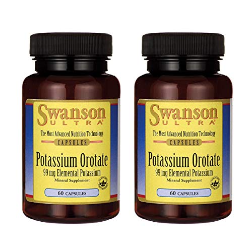 Swanson Potassium Orotate 99 Milligrams 60 Capsules (2 Pack)