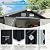 Aoxun 6' x 4' Outdoor Metal Storage Shed with Galvanized Steel Base, Heavy-Duty Garden Tool Shed for Patio, Lawn, and Garden, Black