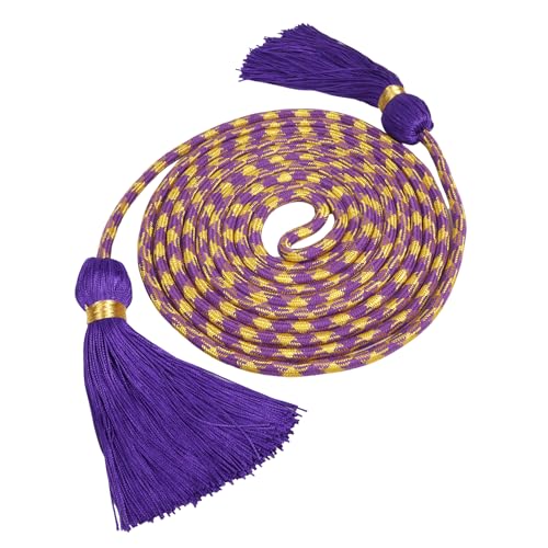 Needzo Purple Cincture for Albs Liturgical Rope Belt for Priests, Deacons and Bishops, Religious Catholic Vestment Accessories, 169 Inches Long2