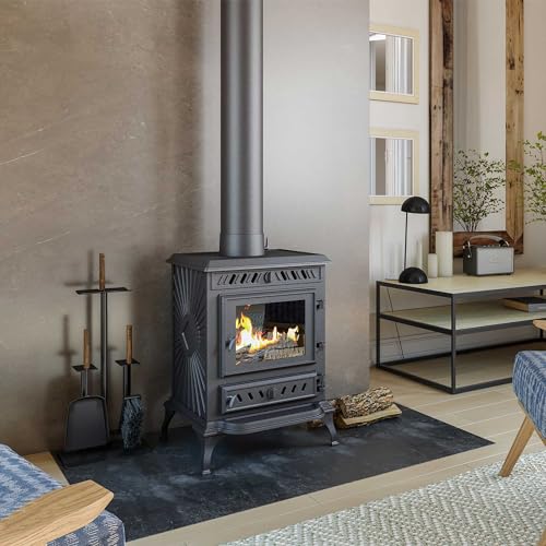 Freistehender Holzofen aus schwarzem Gusseisen – P3 (7,4 kW) ECO – Bild 6