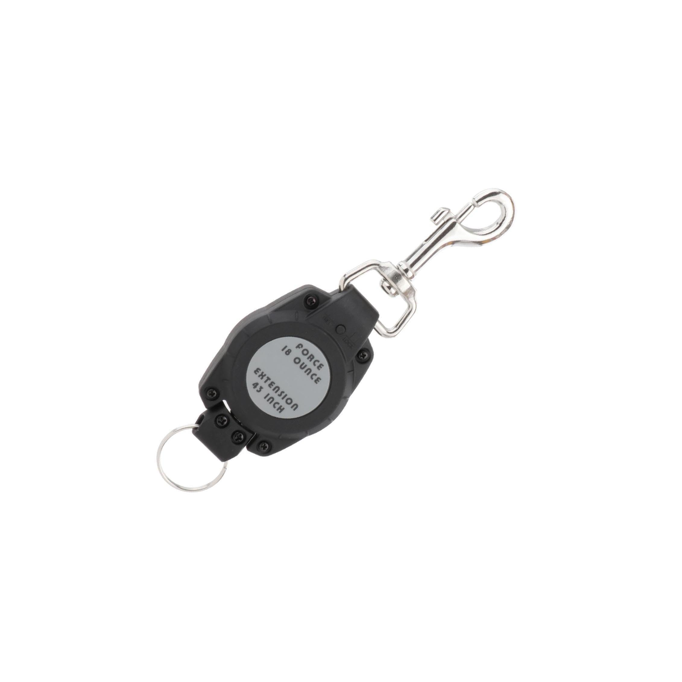 Leichte Tauchkonsole mit Snap Clip Verriegelung, Retractor Schlüssel, Tauchen, Essential Key Retractor, festklemmbarer, drehbarer Gürtelclip Schutz,