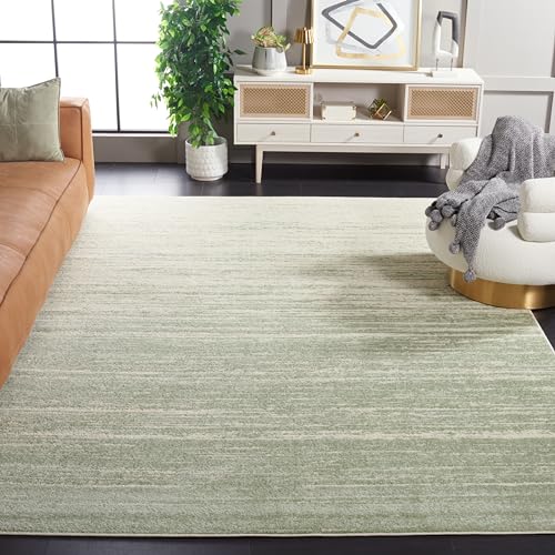 SAFAVIEH Area Rug 8x10 - Adirondack Collection - Large - Sage & Ivory, Modern Ombre Design, Non-Shedding & Easy Cleaning, Ideal for Living Room, Bedroom, Office, Dining Space (ADR113X)