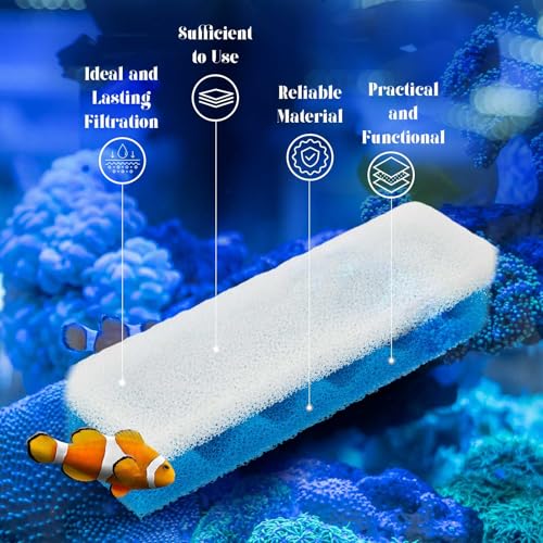 Image of Threlaco 24 Pcs Aquarium Filters Media Sponge Set, Compatible with 406 /407