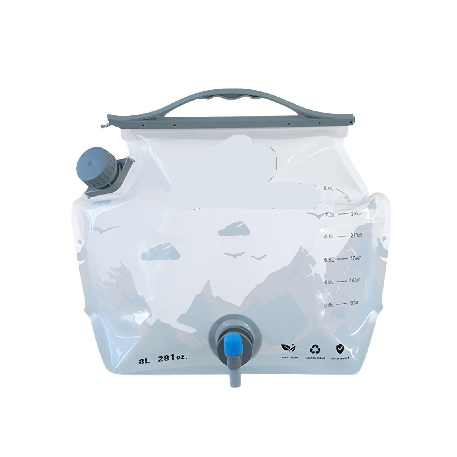 Generisch 8L faltbarer tragbarer Wasserbeutel mit Wasserhahn
