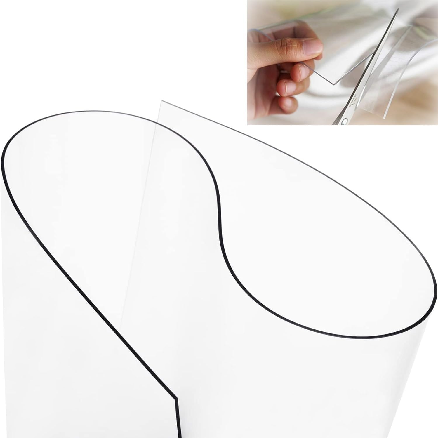 Table Protector Mat, Waterproof Desk Protect Mat, Desk Pad for Coffee Table/Writing Desk 16x31.5 20x27.6 24x59 31.5x53 35x71in for Coffee Table, Writing Desk ( Color : Transparent , Size : 18x25.6in )