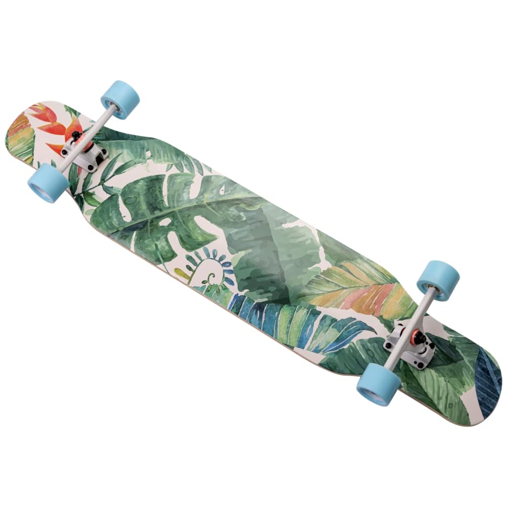 Longboard Completo Dancing de 42 Pulgadas = 107 centímetros + Cruising por Ciudad ABEC-9 rápido y Ligero - Longboard Iniciación Bali
