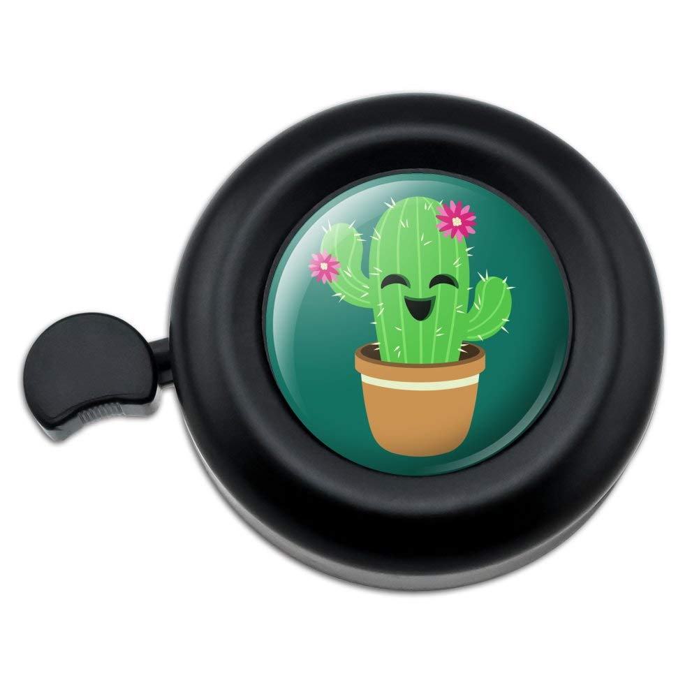 GRAPHICS & MORE Cute Cactus in Pot with Pink Flowers Bicycle Handlebar Bike Bell