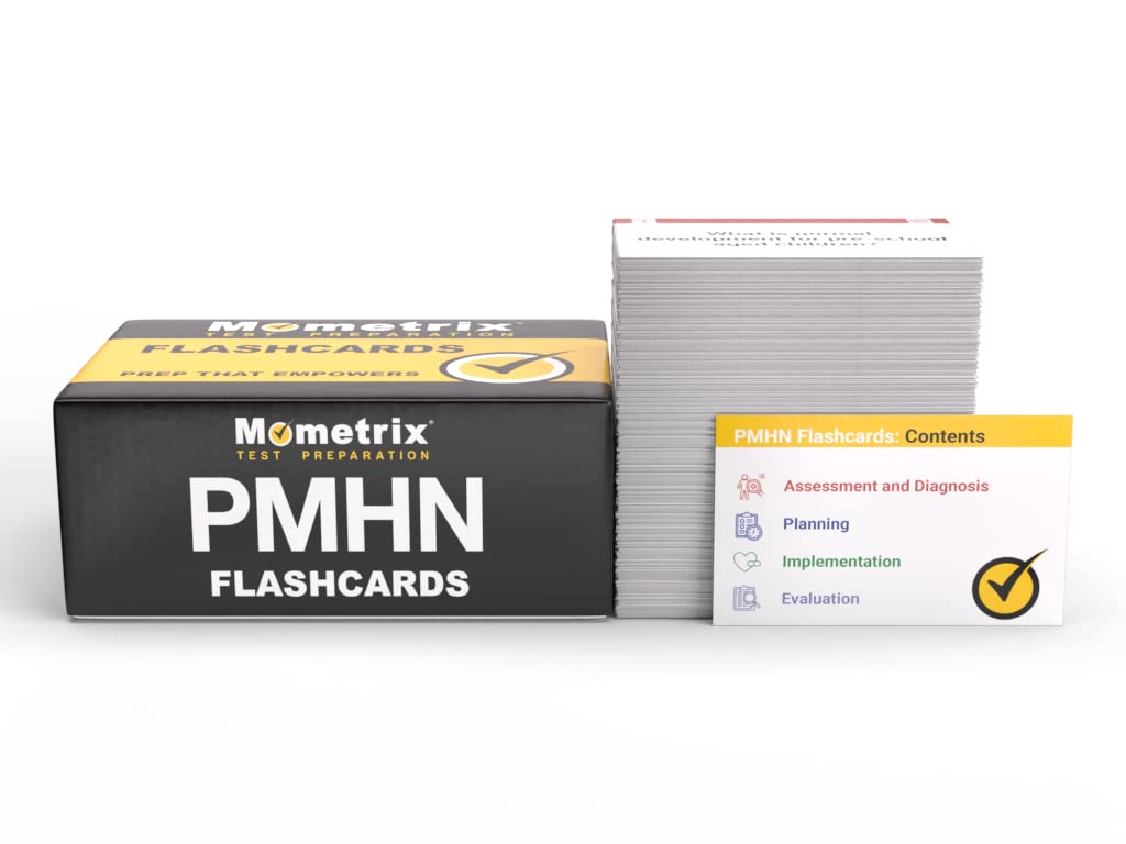 Psychiatric Mental Health Nursing Study Cards: PMHN Exam Prep and Practice Question Review for the Psychiatric Mental Health Nurse Certification [Full Color Cards]