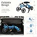VitaSophy Knee Scooter with Disc Brake, Steerable Knee Walker for Adults,Foldable Rover Scooter for Broken Foot Injured Leg Crutch,Blue