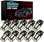 Yorkim 3157 LED Light Bulbs White Super Bright, 3056 3156 3156A 3057 4057 3157 4157 T25 LED Bulbs for Brake Lights, Backup Reverse Lights, Reverse Tail Lights - Pack of 10