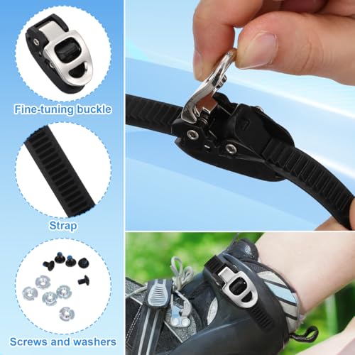 Image of balacoo Roller Skate Strap Replacement 2-Pack Adjustable Buckle Straps with Screws for Inline and Ice Skates Durable Skate Shoe Clasp Straps for Men Women Kids