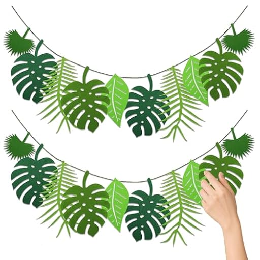 Set Premium de 2 Guirnaldas Tropicales con Hojas de Palmera Reutilizables – 3D Diseño para Cumpleaños, Fiesta Hawaiana y Temas Selva, Verde Vibrante | Ya disponible en tu tienda friki favorita! En mundofriki.es! Set Premium de 2 Guirnaldas Tropicales con Hojas de Palmera Reutilizables – 3D Diseño para Cumpleaños, Fiesta Hawaiana y Temas Selva, Verde Vibrante | Ya disponible en tu tienda friki favorita! En mundofriki.es!
