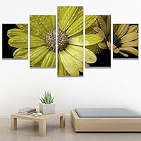 SIGNWIN 5 Panel Canvas Wall Art Modern Art Decorative Elements Dramatic Floral Multicolor Photography Single for Home Decorations Ready to Hang - 12