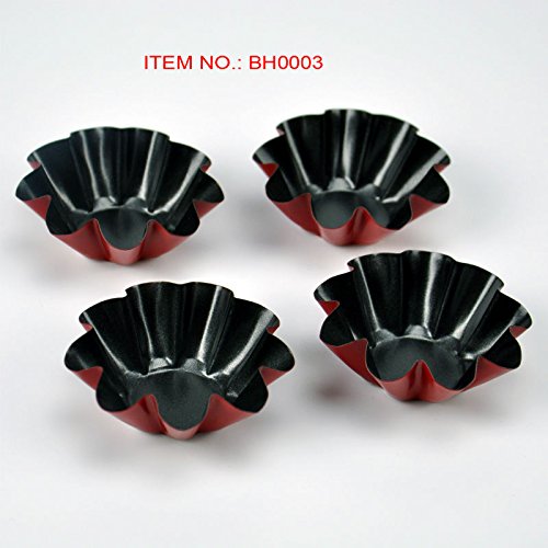 1 lot Bake Cake Tins Baking Dish Tart Pan Bakblik Non-Stick Carbon Steel 8pcs Mini Fluted Form For The Cake Loaf Baguette Baking Pans