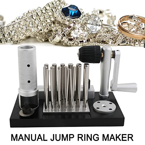Cdzhltg Jump Ring Maker, Jewelry Making Tool, Professional Stainless Steel Manual Jump Ring Maker Machine Jewelry Tool With 20 Mandrel Accessory From 2.5Mm To 12Mm, 10.6 * 6.3 * 4.7In #TOP1