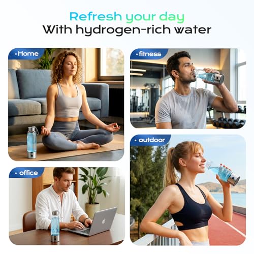 LOOHOI Hydrogen Water Bottle, Upgraded Hydrogen Generator with SPE/PEM Tech,16oz Portable Hydrogen-Rich Water Maker,Fast Hydrogen Production,Rechargeable Health Water Cup for Home Office Travel - Image 7