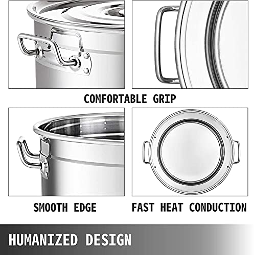 ABLAZE Stainless Steel Stock Pot 16 Quart with Lid Multi-Purpose Cookware Engineered with Encapsulated Base Main Image