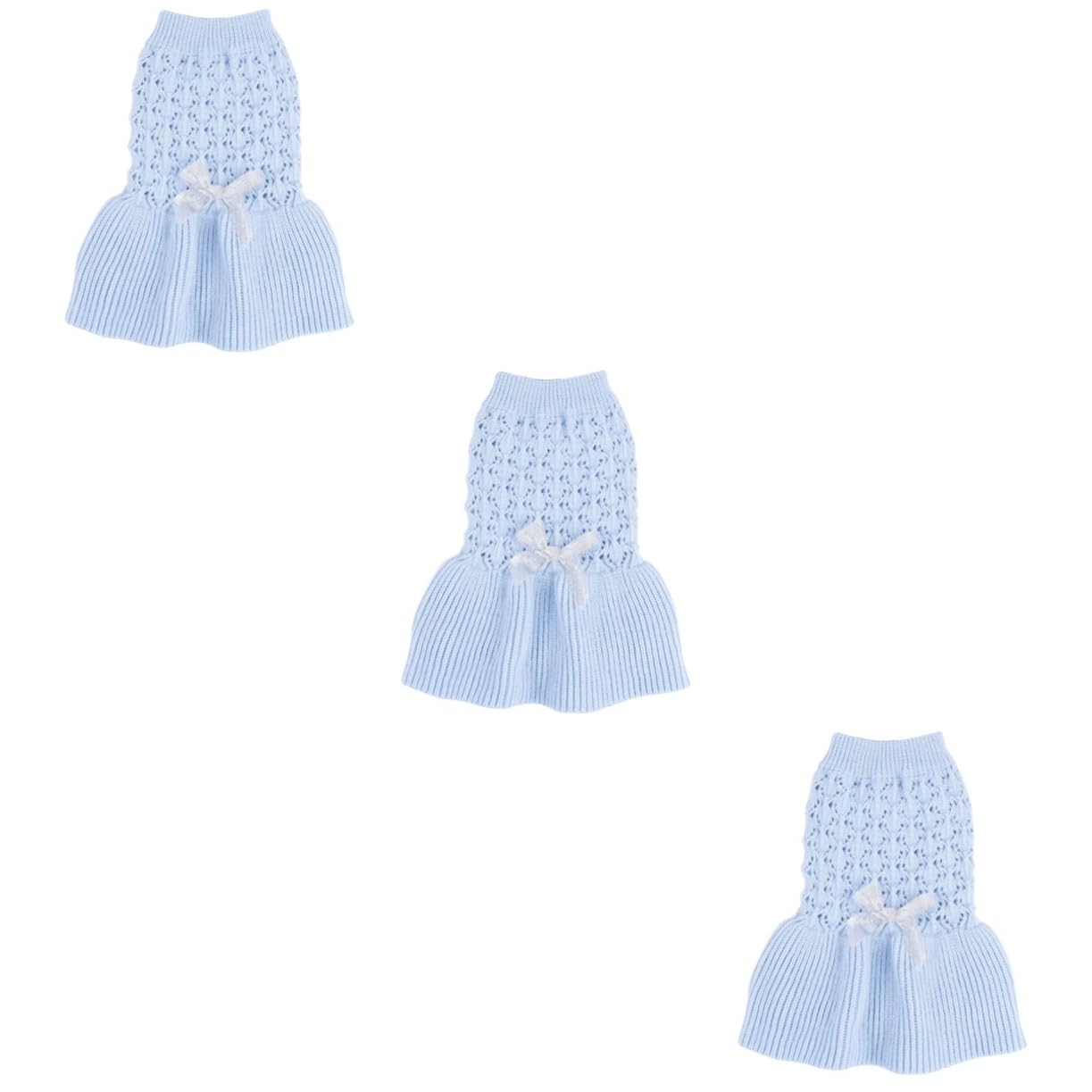 Sosoport 3pièces Pull Printemps pour Chien Et Chat Vêtements Doublés Confortables Laine pour Chiens Et XXS Couleur Bleue