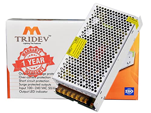 Image of TRIDEV TRADERS DC 24V 5A 120W Switching Power Supply Universal Regulated Transformer (AC 220V /240V to DC 24Volt 5Ampere 120Watts Suitable for LED Strips, car stereos, Wireless routers, Printers..