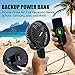FRIZCOL Portable Stroller Fan, Use As Power Bank, 65H 12000mAh Battery Operated Fan Flexible Tripod Baby Car Seat Fans with Timming, Personal Mini Handheld/Desk/Small Clip On Fans For Stroller