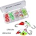 THKFISH Ice Fishing Jigs Kit, Jigs Heads for Ice Fishing Gear, Ice Fishing Lures for Panfish, Crappie, Walleye, Perch, Trout and Bluegill 18/40/70pcs