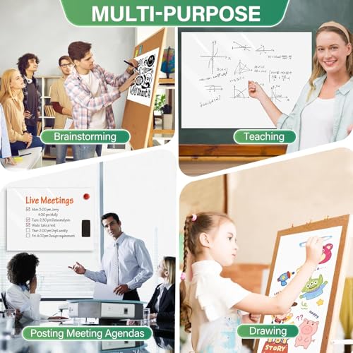 Image of SUNBIRD Dry Erase Whiteboard Wallpaper Peel and Stick White Board Contact Paper for Office Removable Self-Adhesive Glossy Whiteboard Wall Sticker for Kitchen Kids Room Home Wall Decor (60 x 121cm)