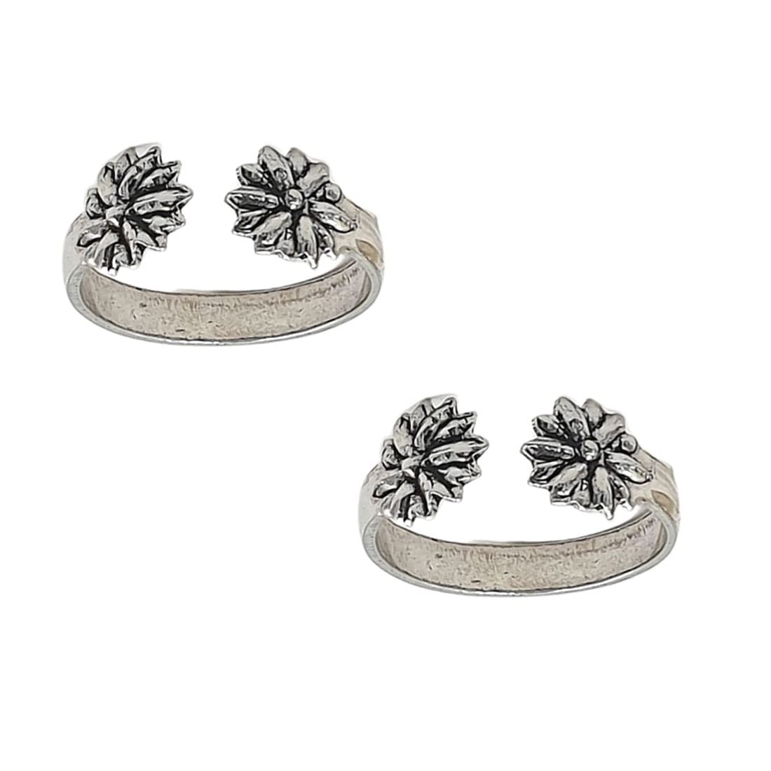 925 Sterling Silver Beautiful Comfortable And Designer Flower Toe Ring | Beautiful Design
