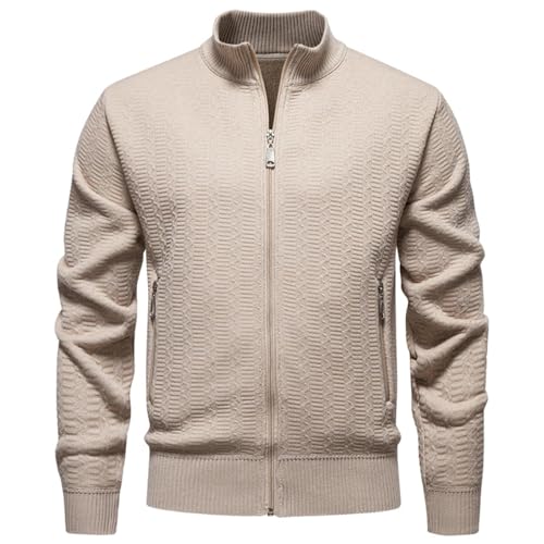 Cardigan en tricot pour homme à col montant pour vos loisirs et sorties hivernales