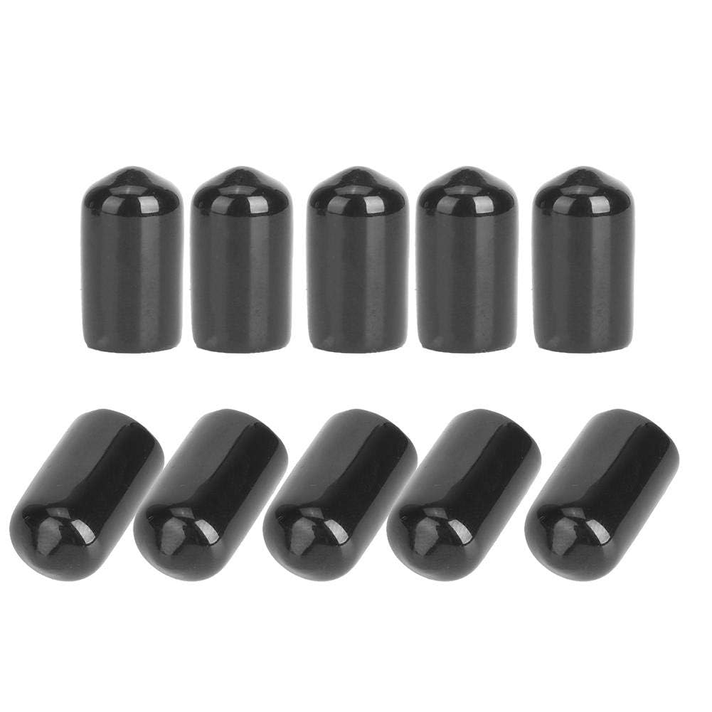 Alomejor Tapa de Punta de Billar Cue 10pcs Punta de Billar Pool Cubierta de Goma Tacos de Billar Tapa de protección