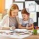 ACONDE 10 Stück Dry Erase Taschen, Wiederverwendbare A4 Trocken Abwischbare Taschen mit 10 Whiteboard-Stiften，2 Radiergummis und 2 Edelstahl-Ringe, für Büro und Schule