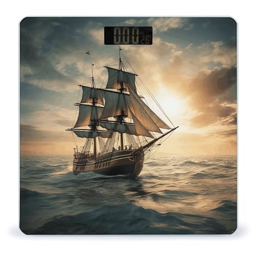 Báscula digital alta precisión para cuerpo Ship Sailing Alone miniatura 1