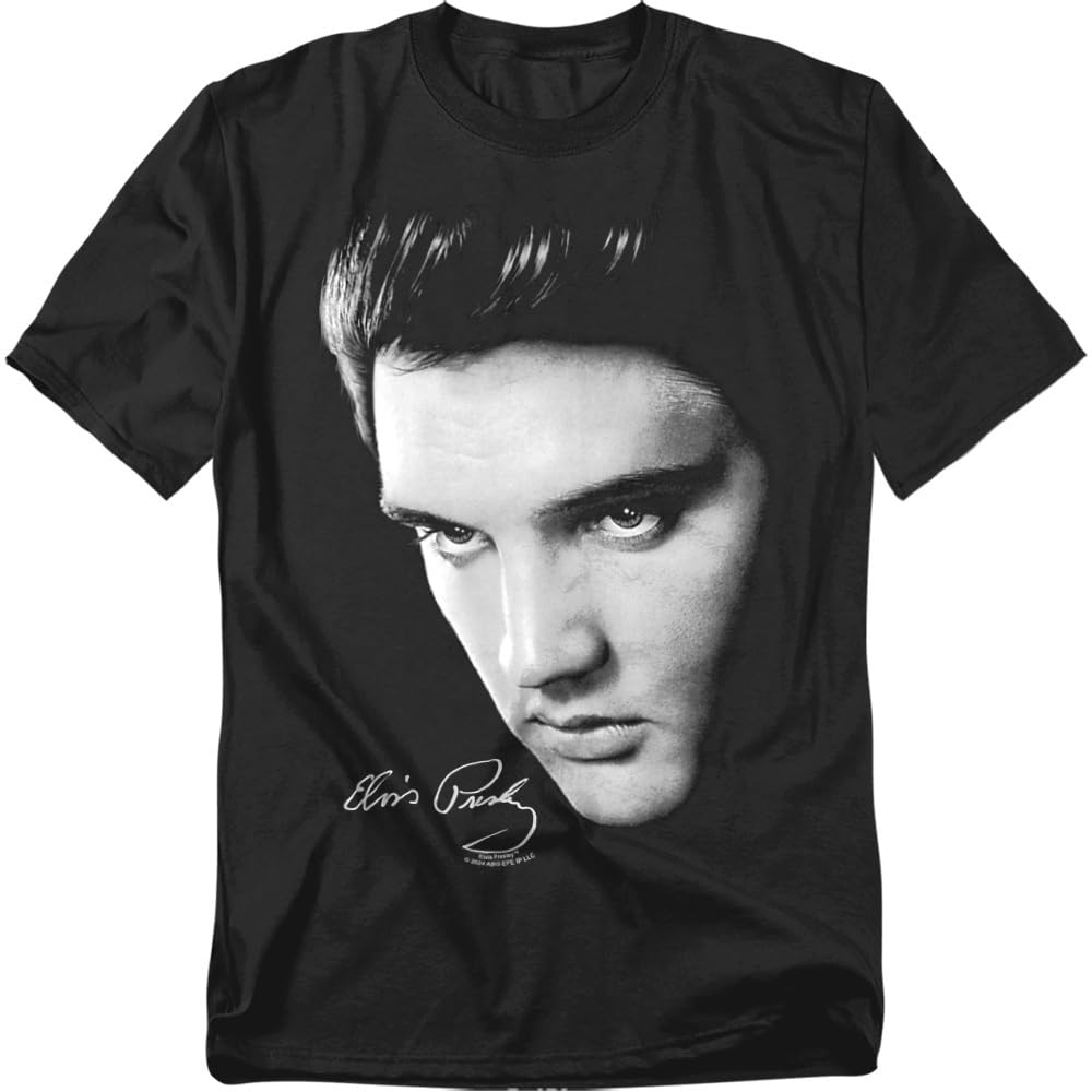 Elvis Presley Signature Heartthrob Music T Shirt Black