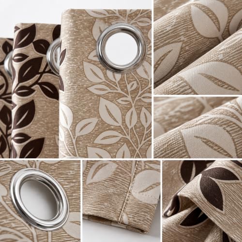Image of FLORANCIA Polyester Eyelet Window Curtains 5 Feet Long (152 cm) Pack of 4